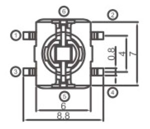 防水帶燈輕觸開(kāi)關(guān)R2998L結(jié)構(gòu)圖